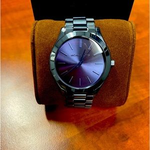 Michael Kors Blue Slim Runway Womens Watch. Authentic